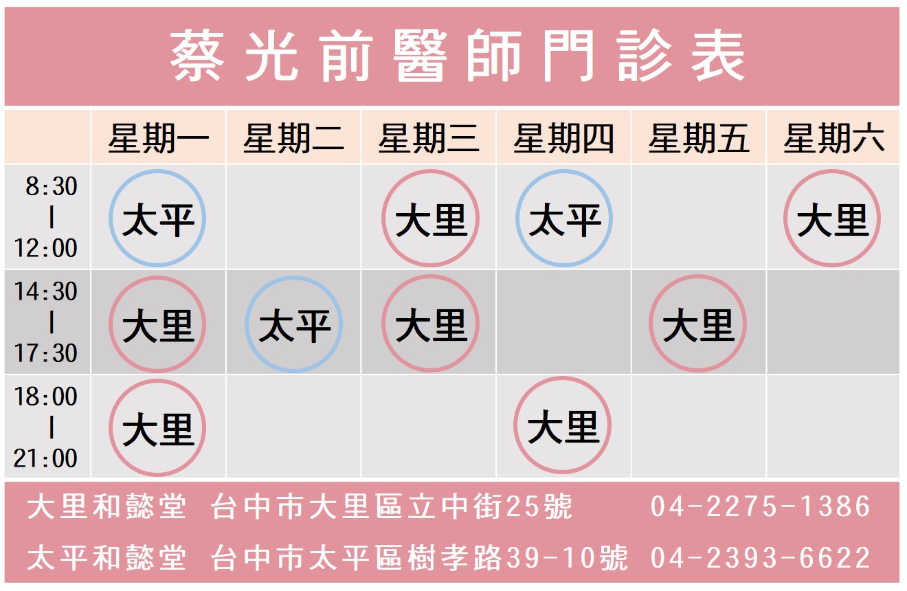 門診表